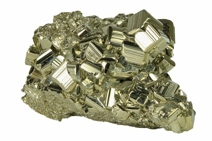 Gleaming Pyrite Crystal Cluster - Peru #291974